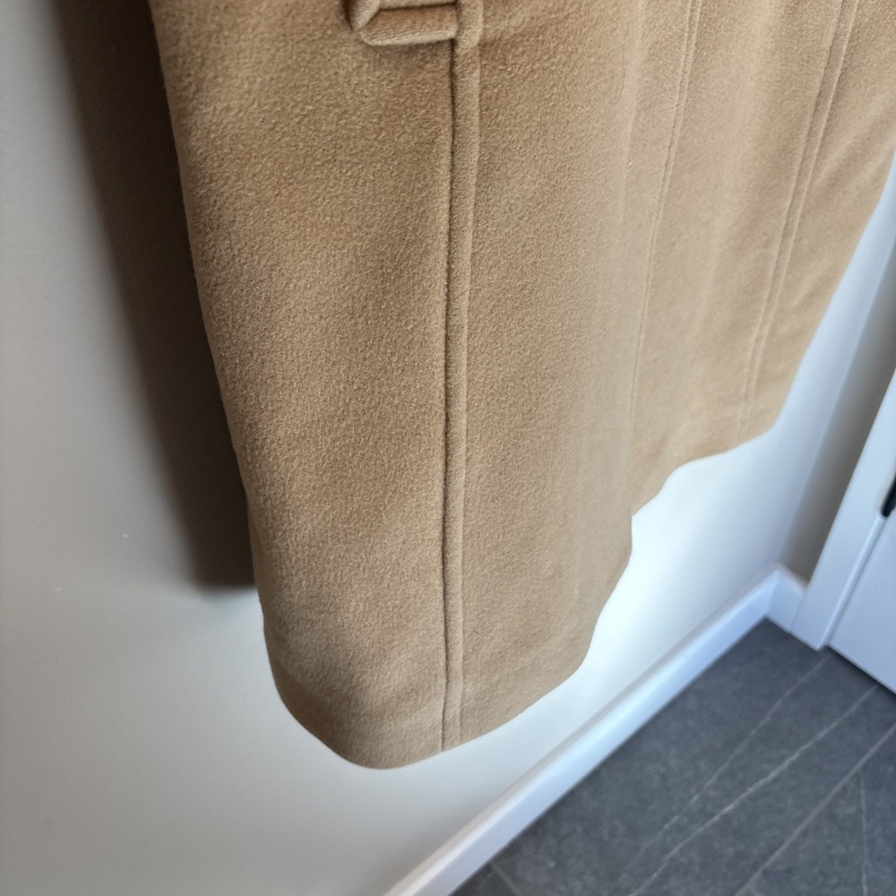L.L. Bean Lambs Wool Classic Polo Coat Women's 8 Beige 3/4 Length Bellandi - Picture 8 of 16